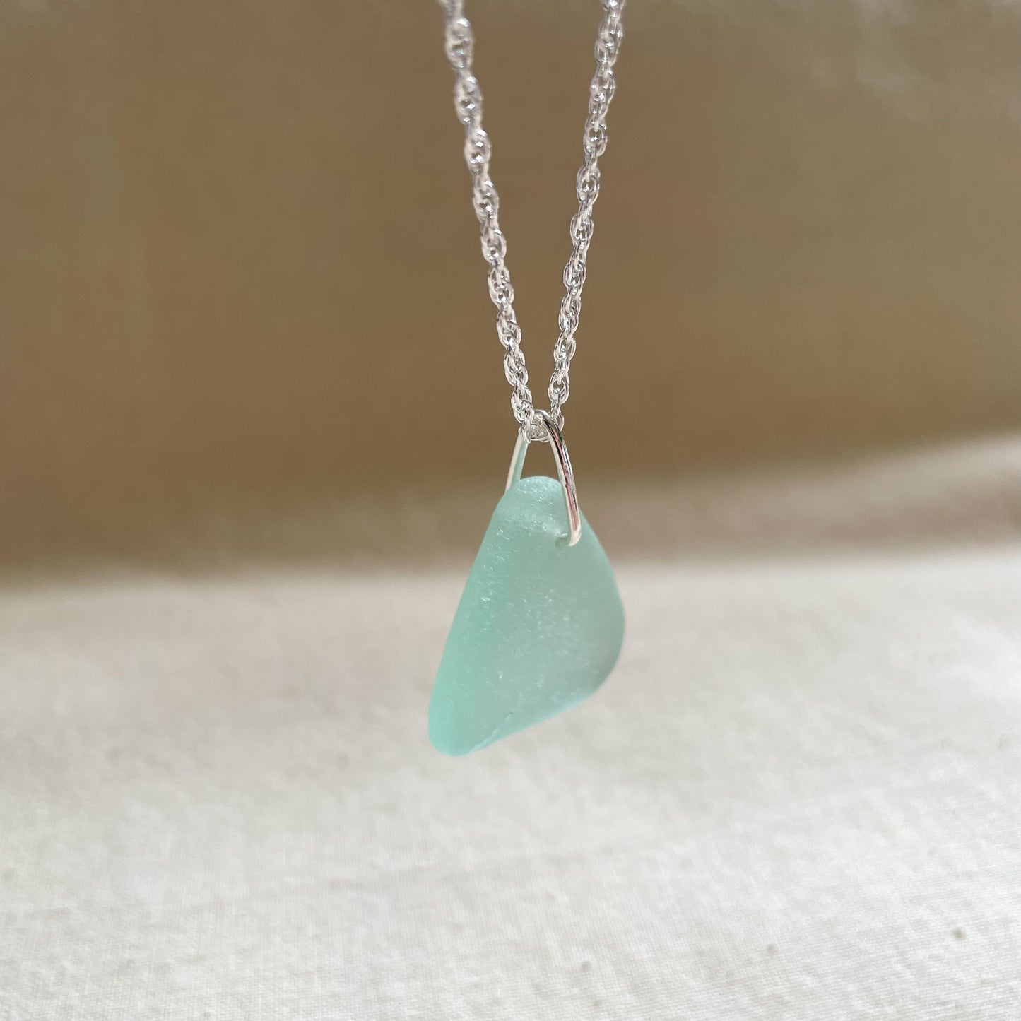 Blue Sea Glass Necklace #112