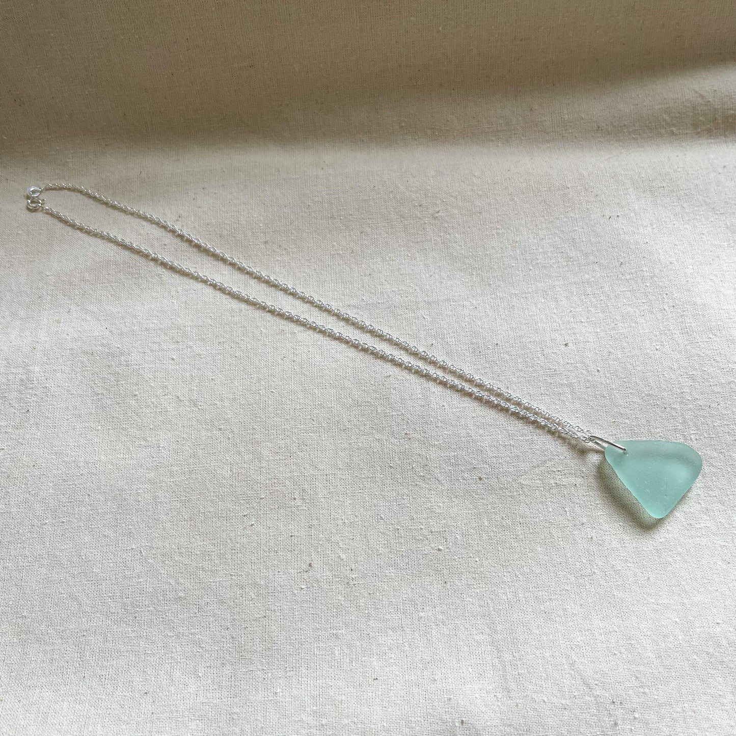 Blue Sea Glass Necklace #112