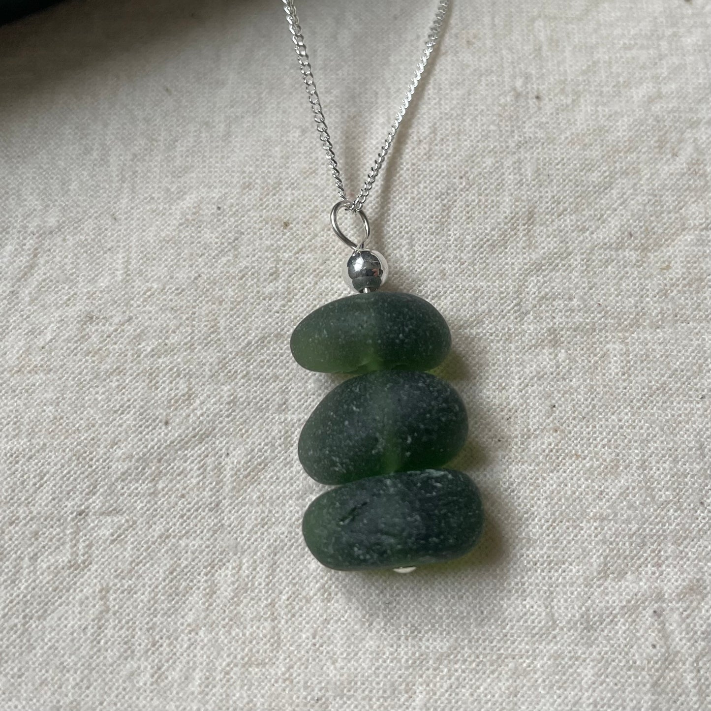 Sea Glass Green “Sea Stack” Necklace #305
