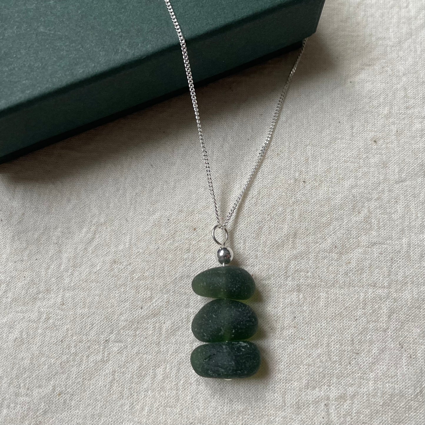 Sea Glass Green “Sea Stack” Necklace #305