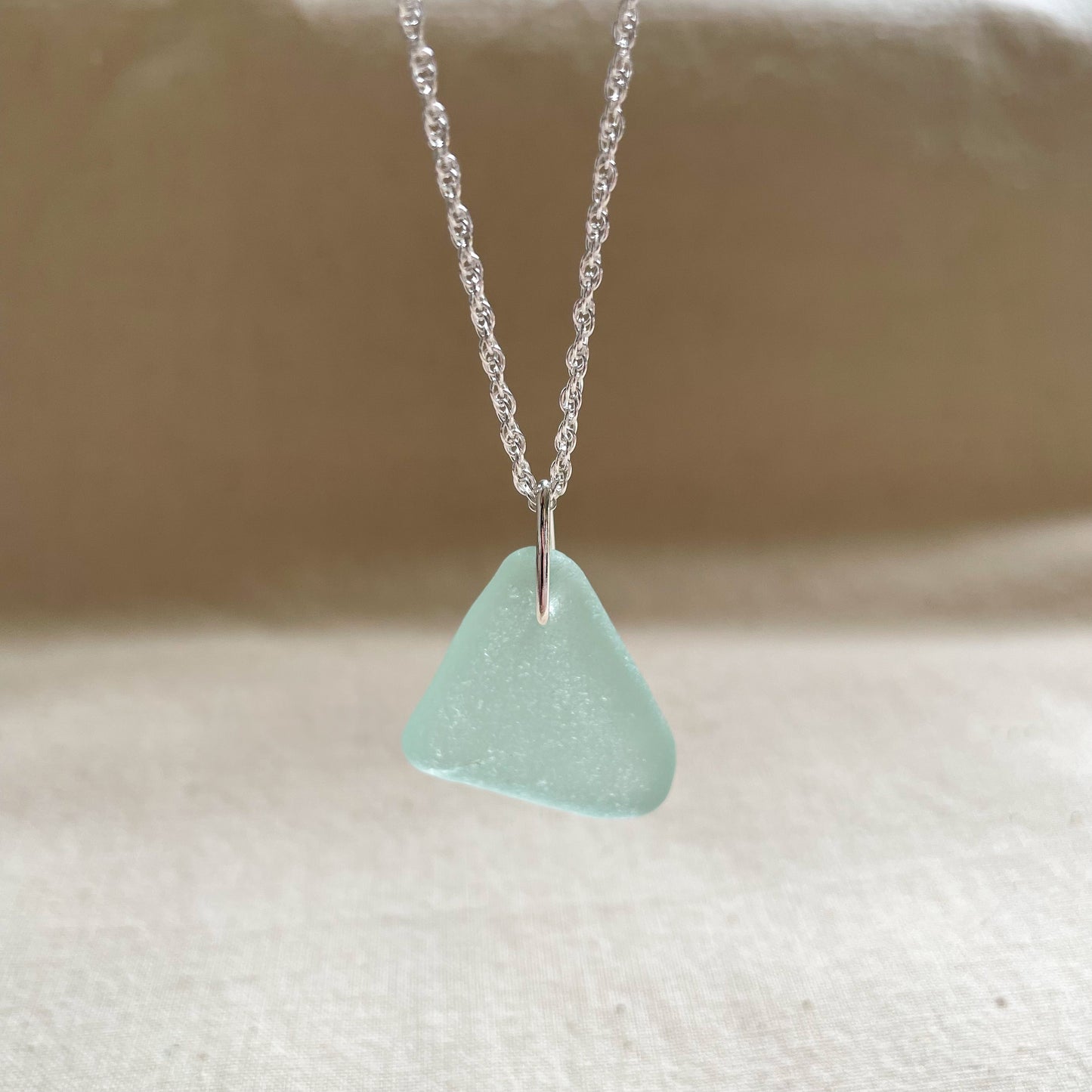 Blue Sea Glass Necklace #112