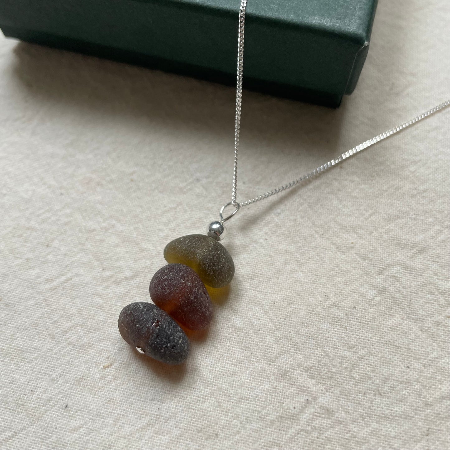 Brown Sea Glass “Sea Stack” Necklace #306