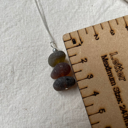 Brown Sea Glass “Sea Stack” Necklace #306