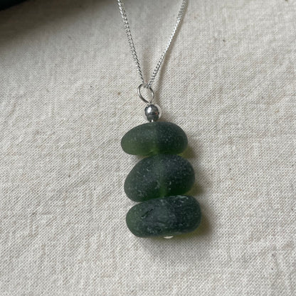 Sea Glass Green “Sea Stack” Necklace #305