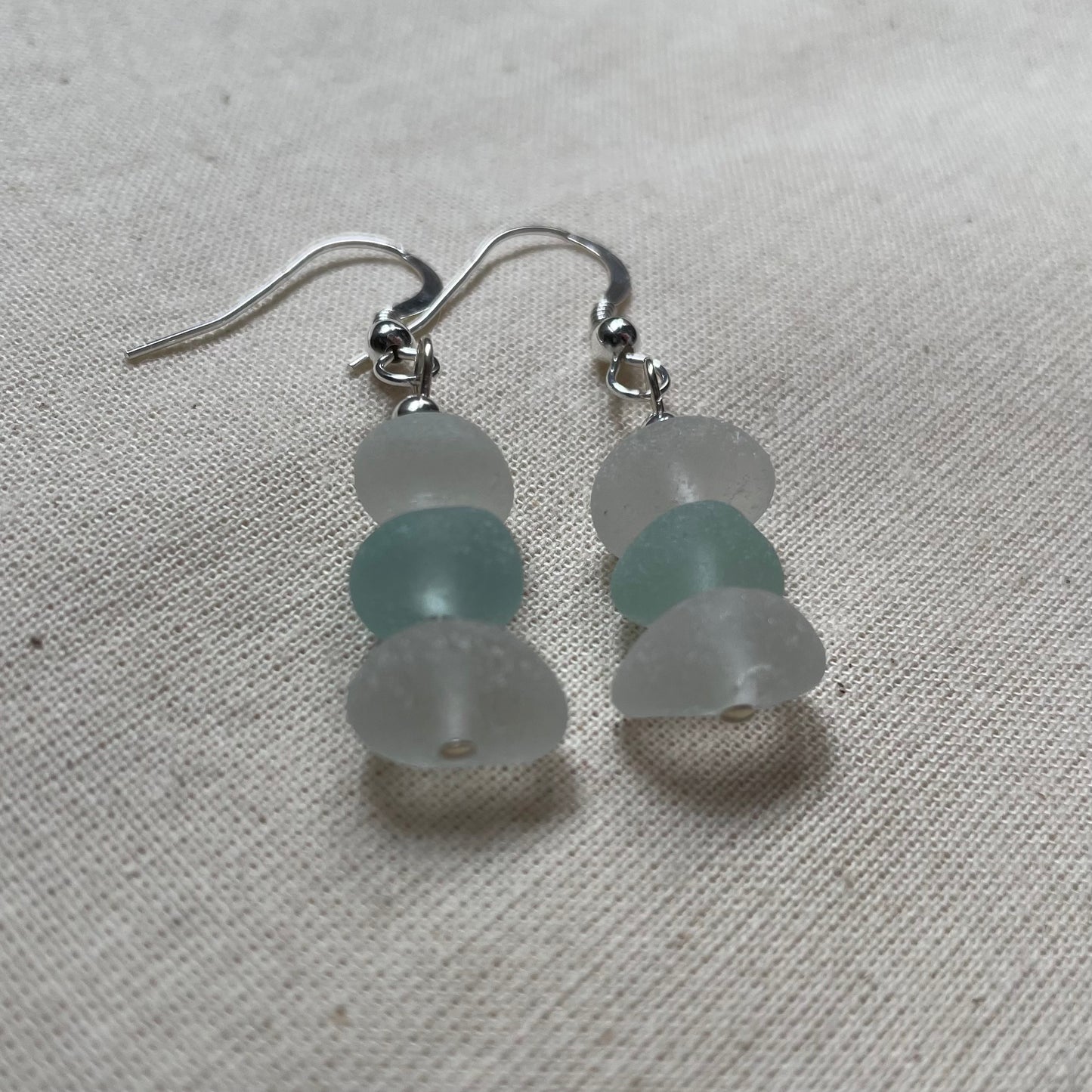 Sea Glass 1 Bead (Mixed) Dangle Earrings