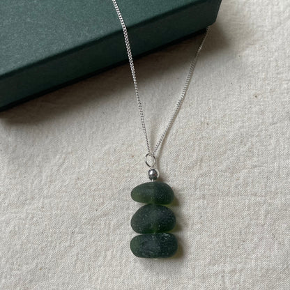 Sea Glass Green “Sea Stack” Necklace #305