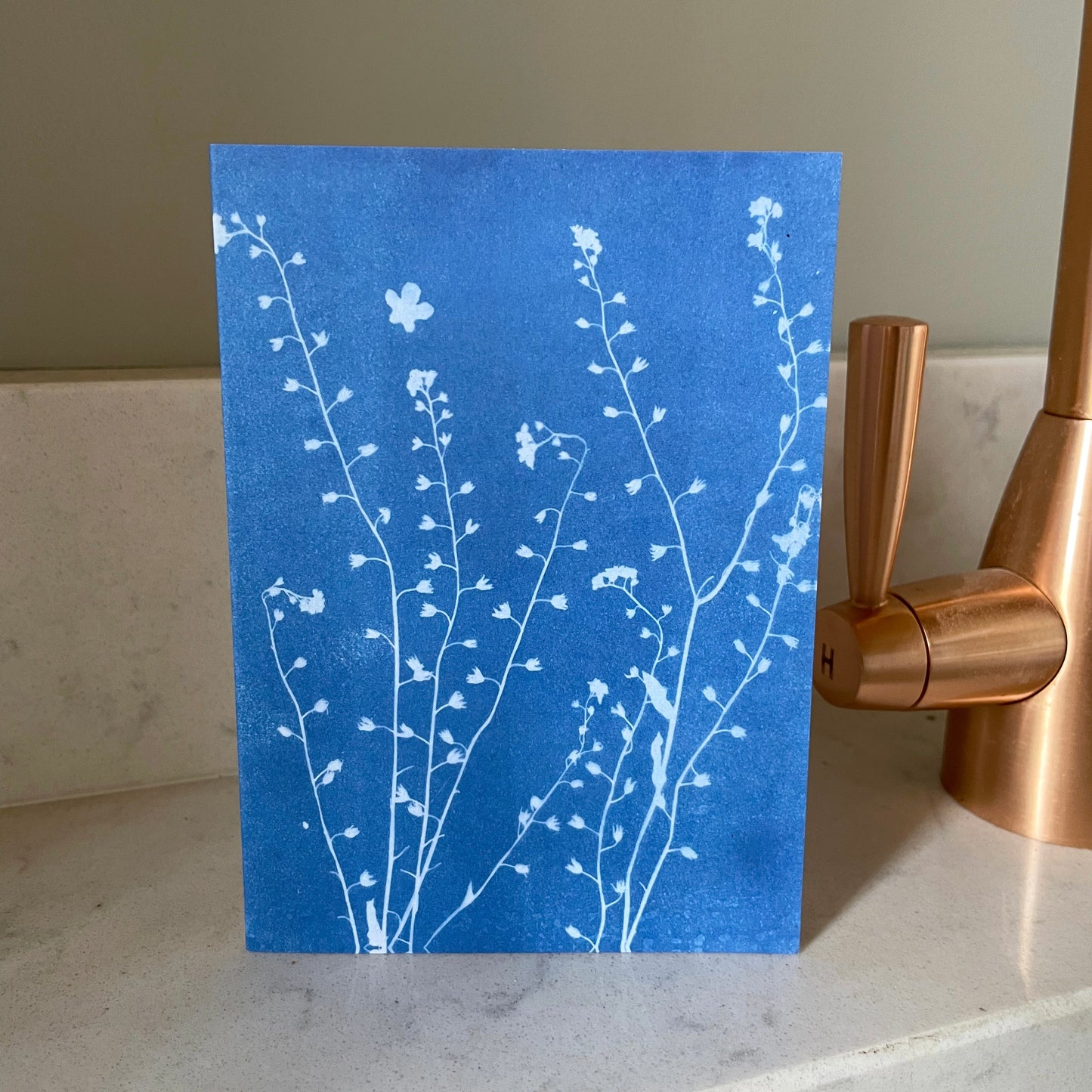 Pack of 4 leaf & flower print cards