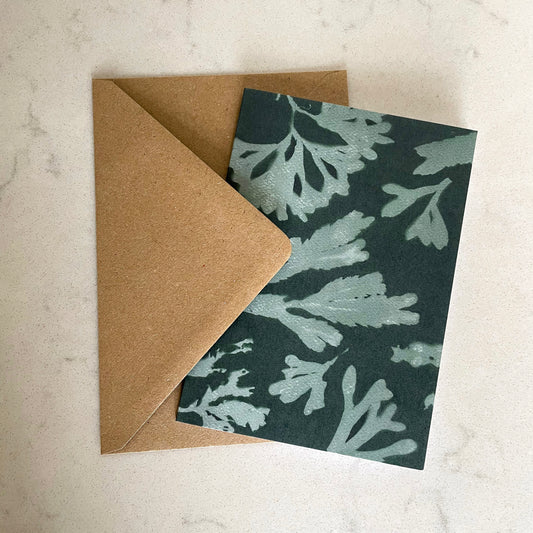 Green Seaweed Greeting Card