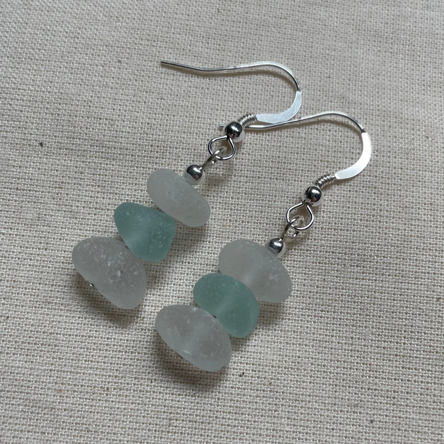 Sea Glass 1 Bead (Mixed) Dangle Earrings