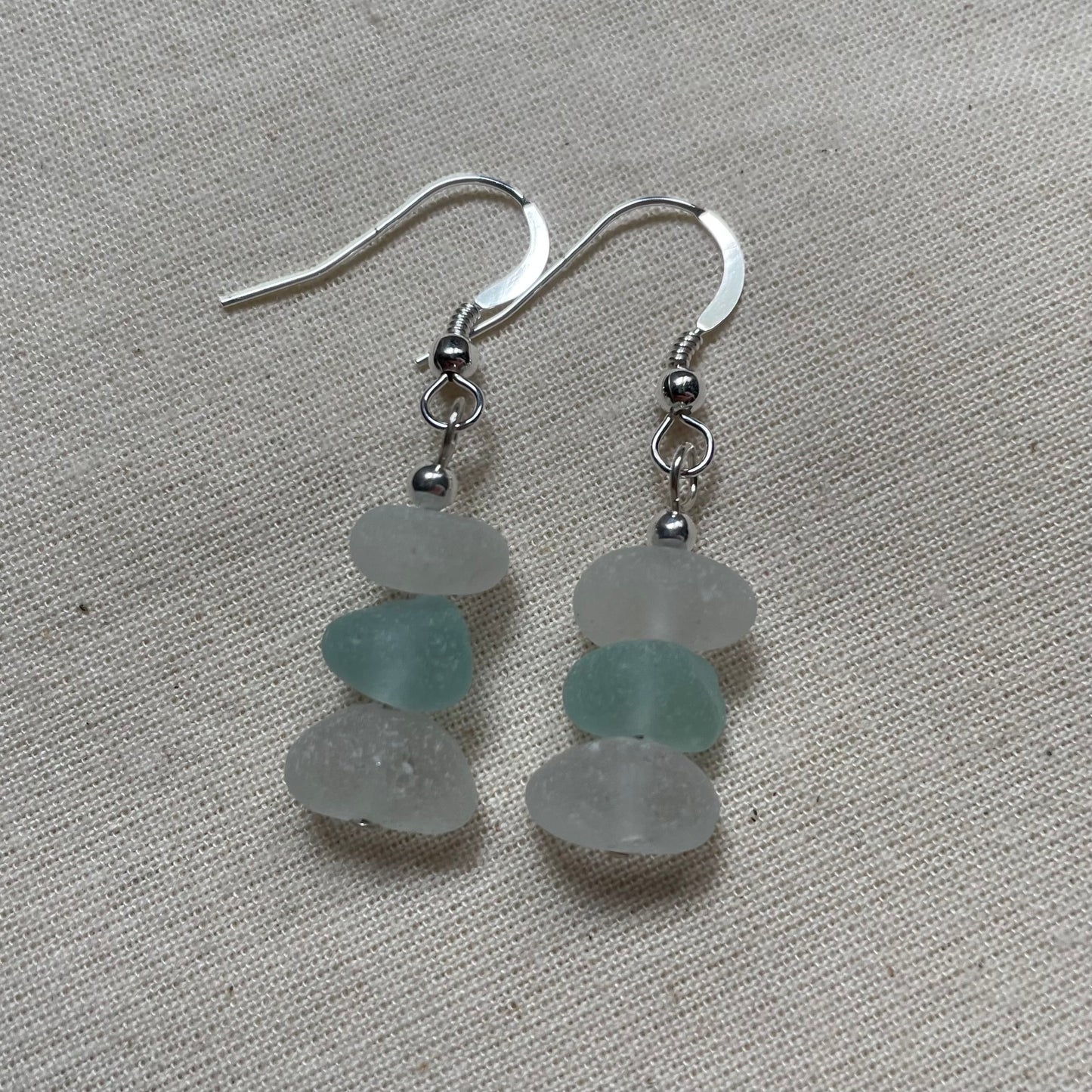 Sea Glass 1 Bead (Mixed) Dangle Earrings
