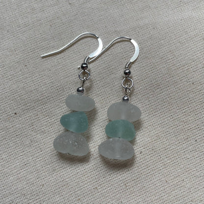 Sea Glass 1 Bead (Mixed) Dangle Earrings