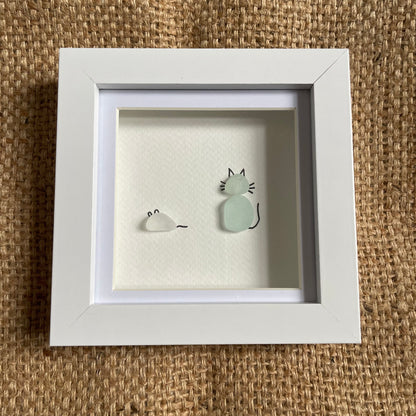 Cat & Mouse Seaglass Frame
