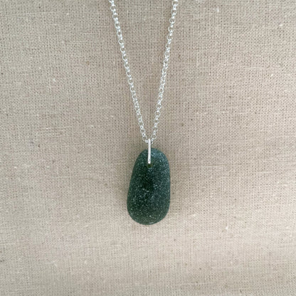 Green Sea Glass Necklace #110