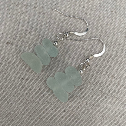 Seafoam Blue 1 Bead Dangle Earrings