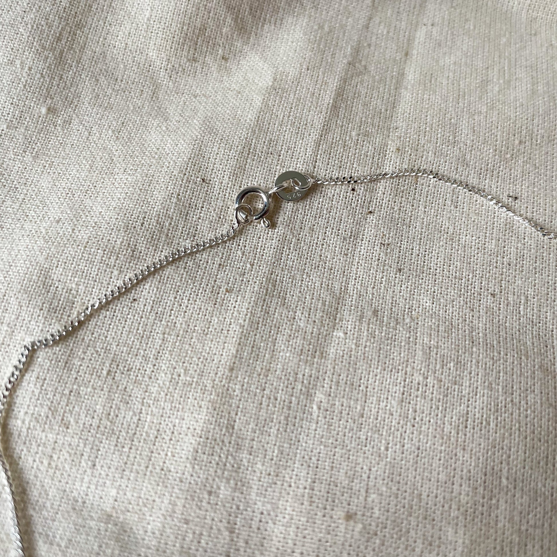 fine sterling silver chain with a bolt ring clasp