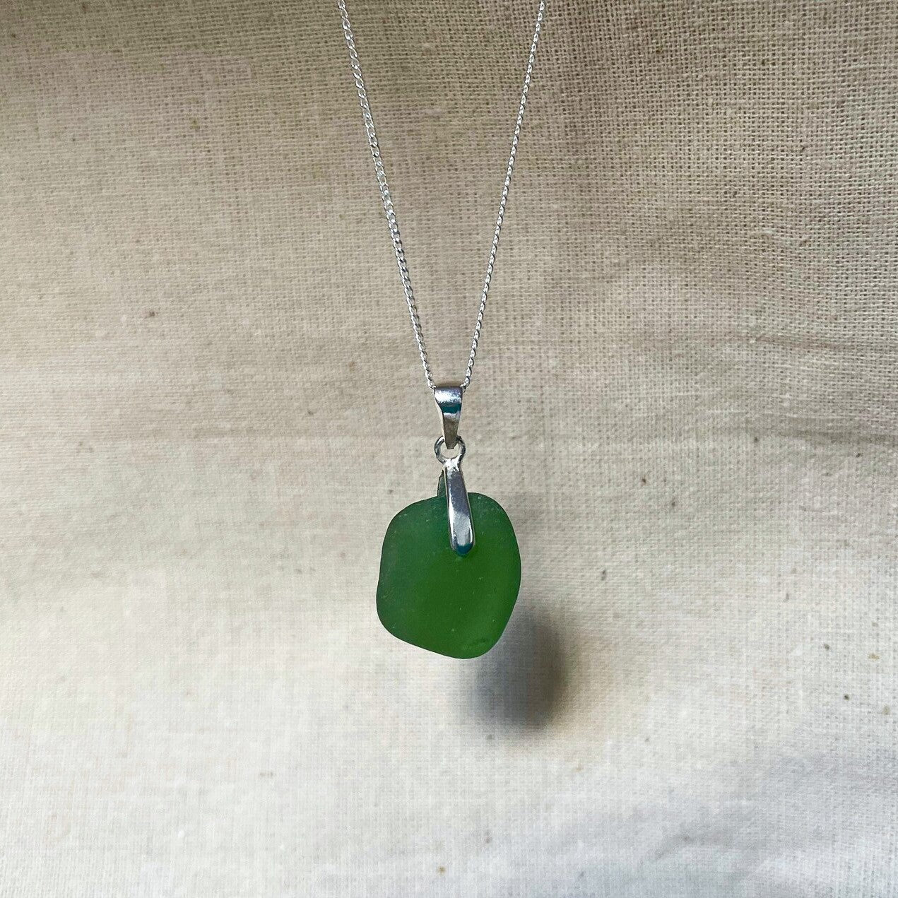 green sea glass necklace