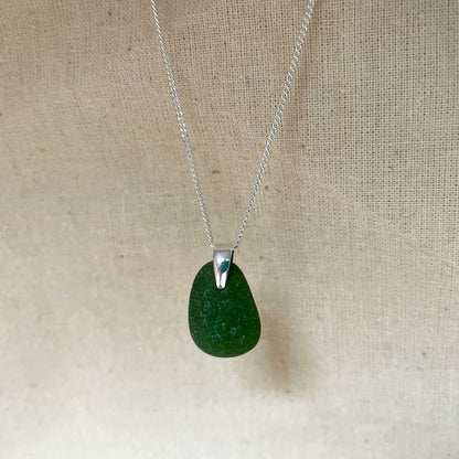 green sea glass pendant